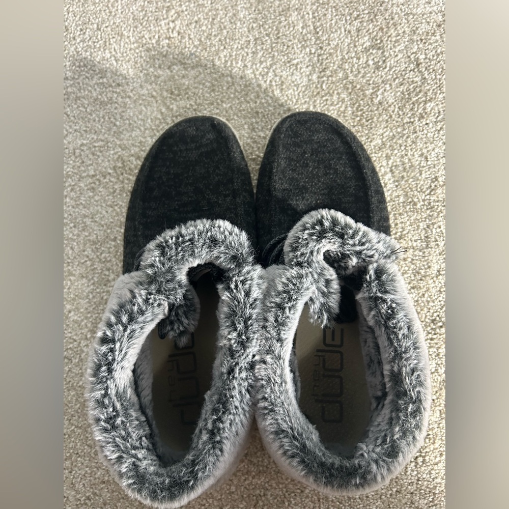 💙HEYDUDE Wendy Britt Wool Folded Shoe size: 9 - Picture 4 of 12